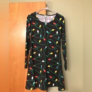 tipsy elves twinkle lights dress Christmas holiday party NWOT size large